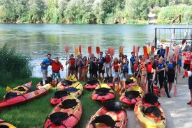 Canoeing Ebro river