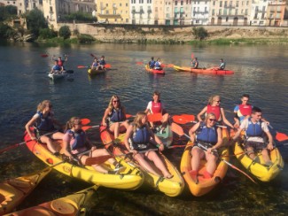 Canoeing Ebro river